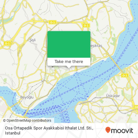 Osa Ortapedik Spor Ayakkabisi Ithalat Ltd. Sti. map