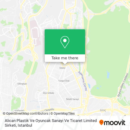 Alican Plastik Ve Oyuncak Sanayi Ve Ticaret Limited Sirketi map