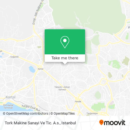 Tork Makine Sanayi Ve Tic. A.s. map