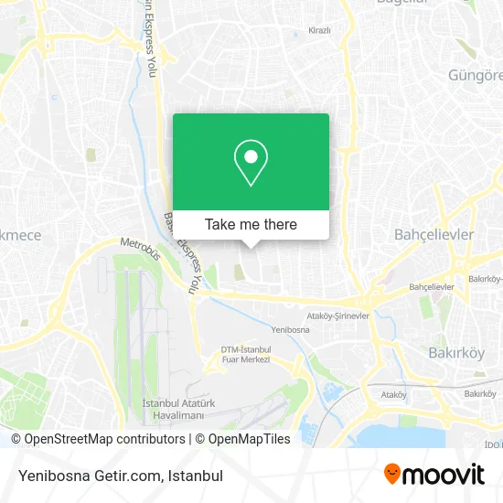 Yenibosna Getir.com map