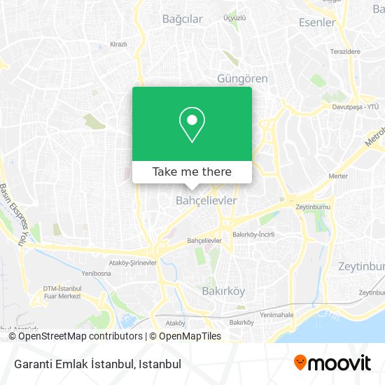 Garanti Emlak İstanbul map