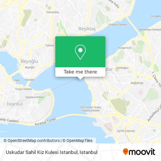 Uskudar Sahil Kiz Kulesi Istanbul map
