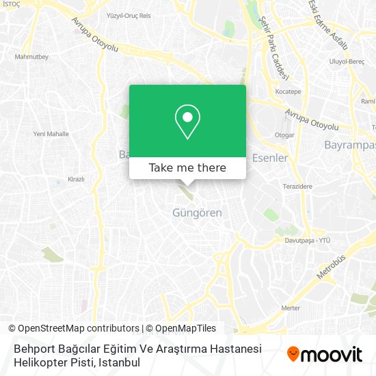 Behport Bağcılar Eğitim Ve Araştırma Hastanesi Helikopter Pisti map