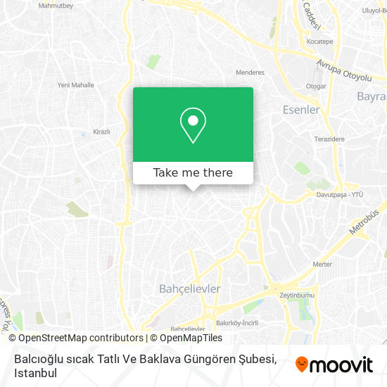 Balcıoğlu sıcak Tatlı Ve Baklava Güngören Şubesi map