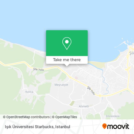 Işık Üniversitesi Starbucks map