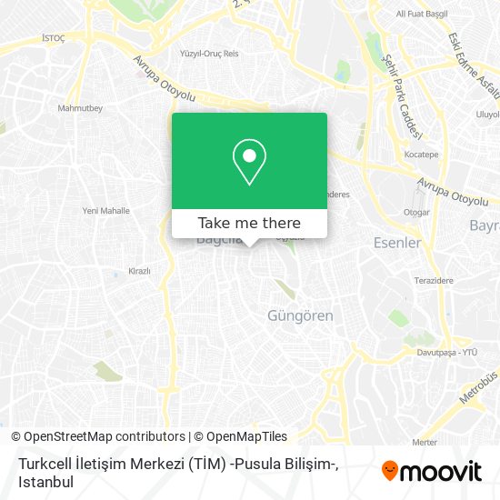 Turkcell İletişim Merkezi (TİM) -Pusula Bilişim- map