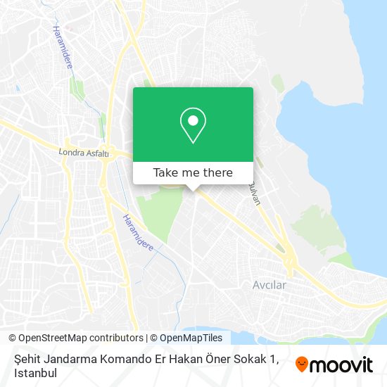 Şehit Jandarma Komando Er Hakan Öner Sokak 1 map