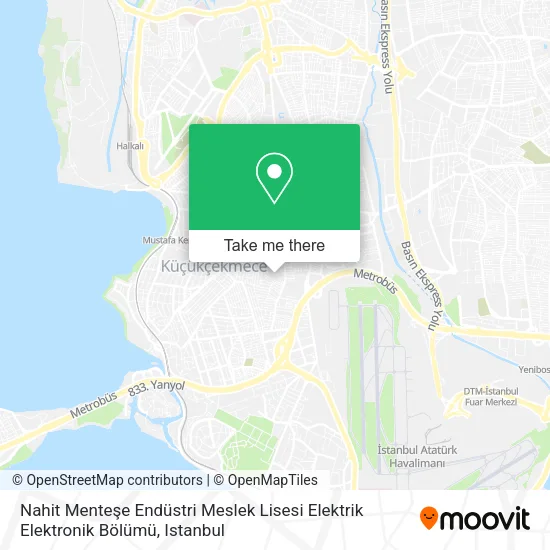 Nahit Menteşe Endüstri Meslek Lisesi Elektrik Elektronik Bölümü map