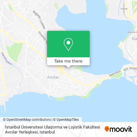 İstanbul Üniversitesi Ulaştırma ve Lojistik Fakültesi Avcılar Yerleşkesi map