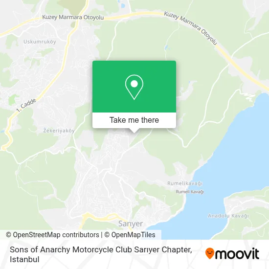 Sons of Anarchy Motorcycle Club Sarıyer Chapter map