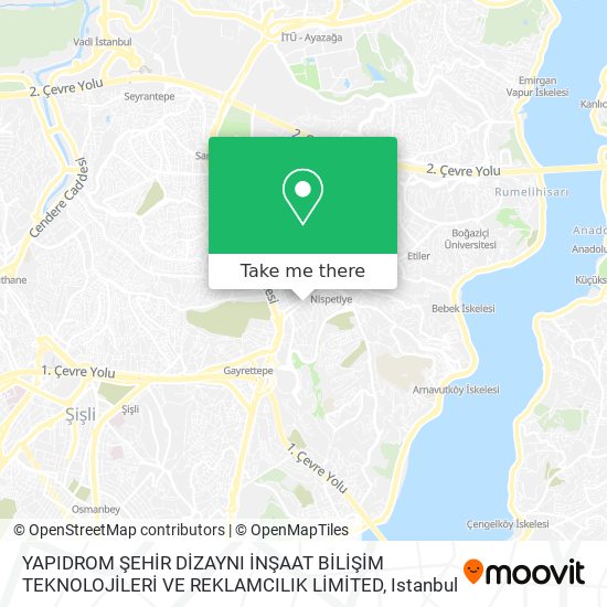 YAPIDROM ŞEHİR DİZAYNI İNŞAAT BİLİŞİM TEKNOLOJİLERİ VE REKLAMCILIK LİMİTED map