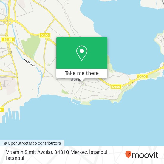 Vitamin Simit Avcılar, 34310 Merkez, İstanbul map