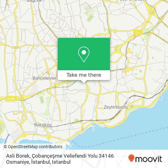 Asli Borek, Çobançeşme Veliefendi Yolu 34146 Osmaniye, İstanbul map