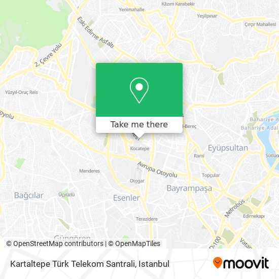 Kartaltepe Türk Telekom Santrali map