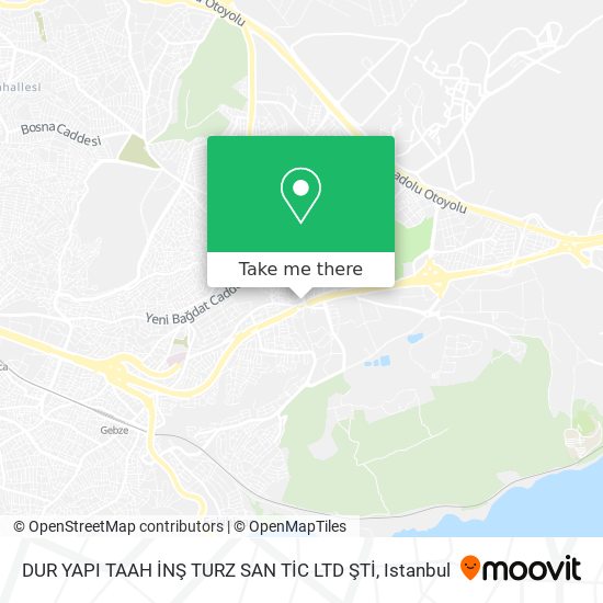 DUR YAPI TAAH İNŞ TURZ SAN TİC LTD ŞTİ map