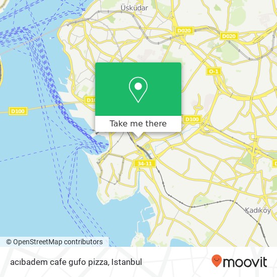 acıbadem cafe gufo pizza map