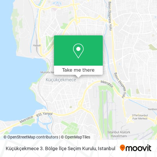 Küçükçekmece 3. Bölge İlçe Seçim Kurulu map