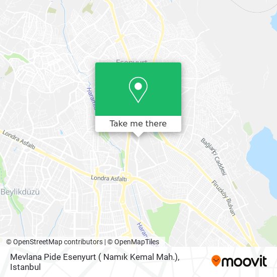 Mevlana Pide Esenyurt ( Namık Kemal Mah.) map