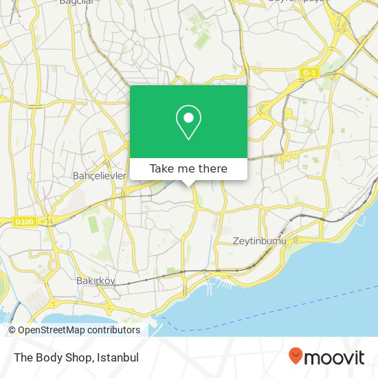 The Body Shop map