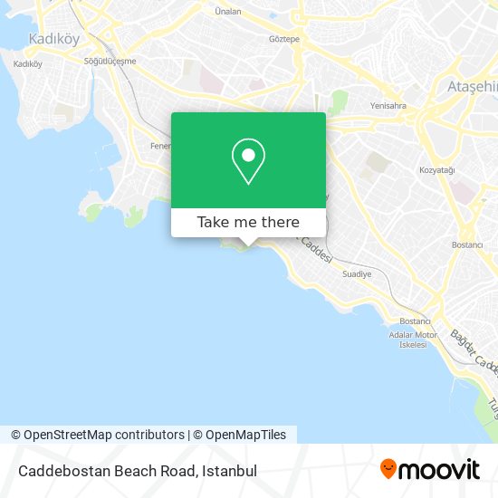 Caddebostan Beach Road map