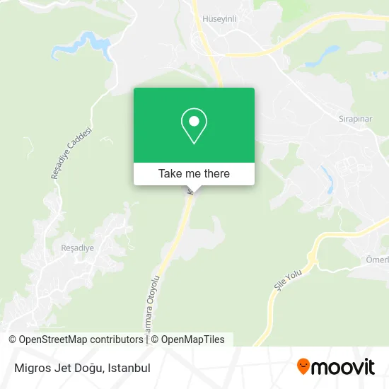 Migros Jet Doğu map