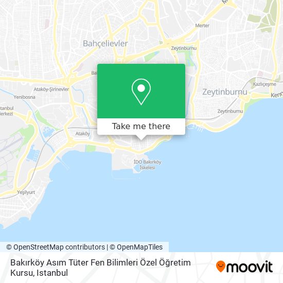 Bakırköy Asım Tüter Fen Bilimleri Özel Öğretim Kursu map