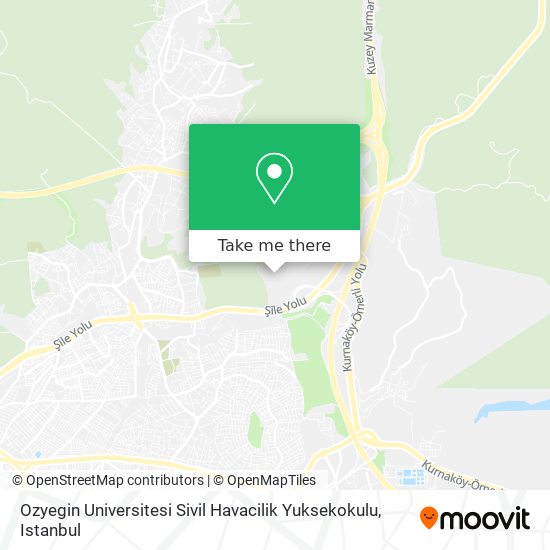 Ozyegin Universitesi Sivil Havacilik Yuksekokulu map