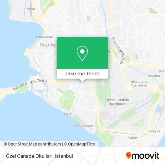 Özel Canada Okulları map