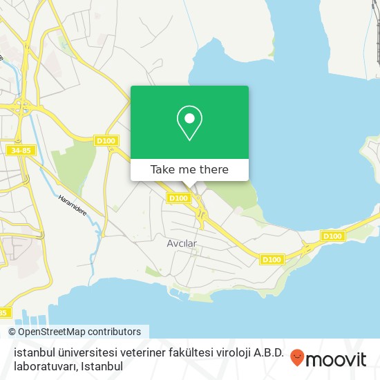 istanbul üniversitesi veteriner fakültesi viroloji A.B.D. laboratuvarı map