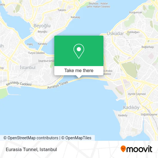 Eurasia Tunnel map