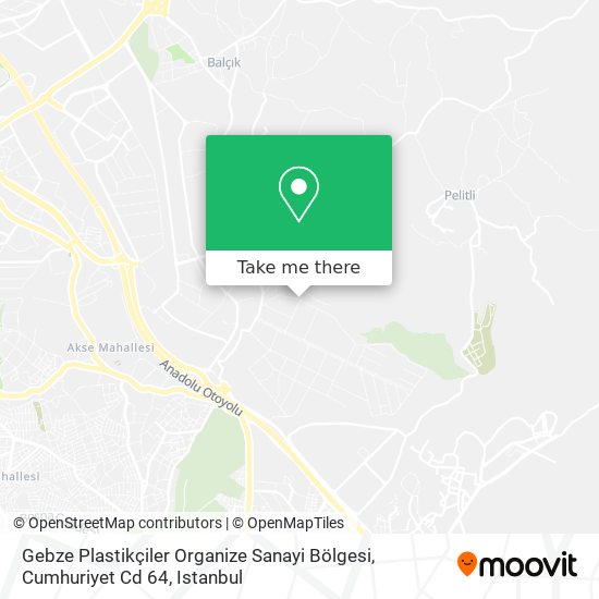 Gebze Plastikçiler Organize Sanayi Bölgesi, Cumhuriyet Cd 64 map