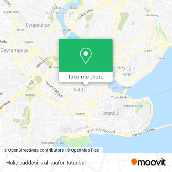 Haliç caddesi kral kuaför map