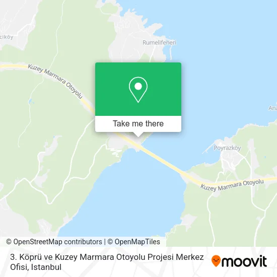 3. Köprü ve Kuzey Marmara Otoyolu Projesi Merkez Ofisi map