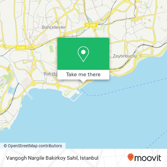 Vangogh Nargile Bakirkoy Sahil map