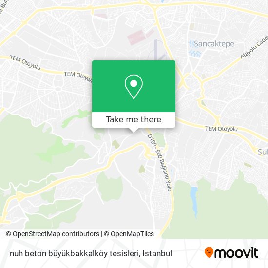 nuh beton büyükbakkalköy tesisleri map