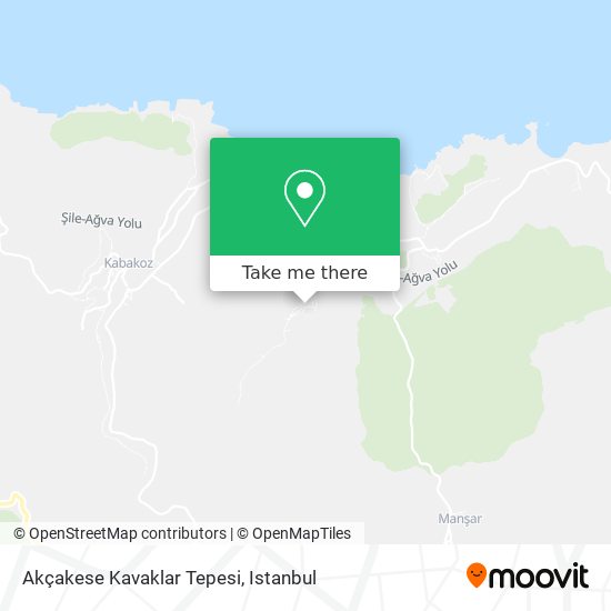 Akçakese Kavaklar Tepesi map