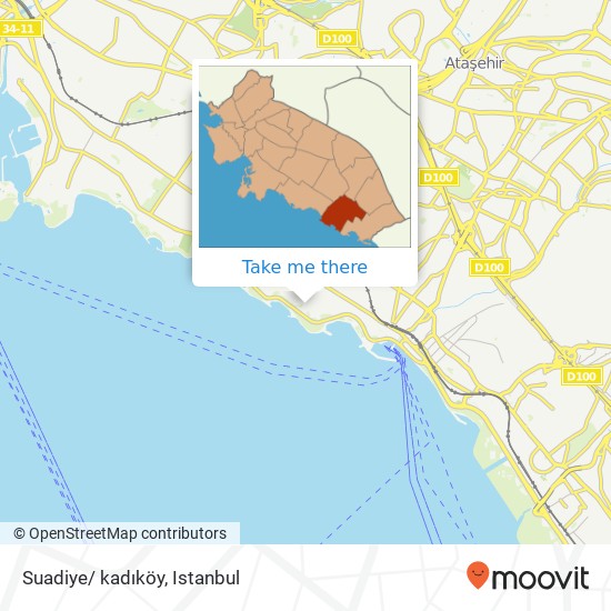 Suadiye/ kadıköy map