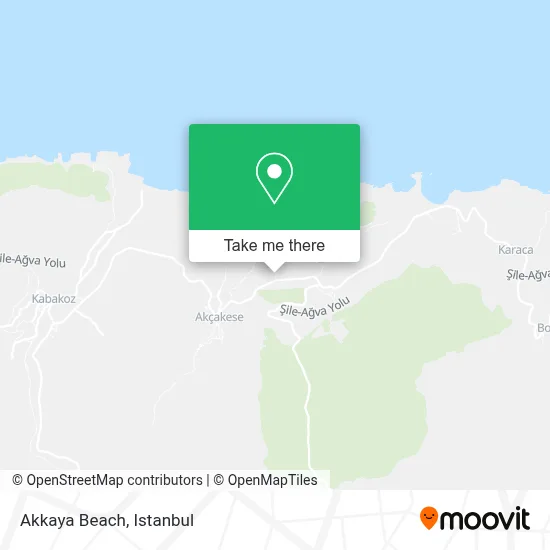 Akkaya Beach map