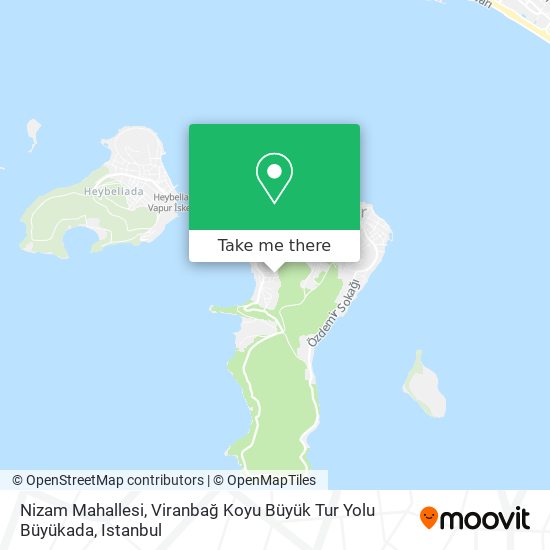 Nizam Mahallesi, Viranbağ Koyu Büyük Tur Yolu Büyükada map