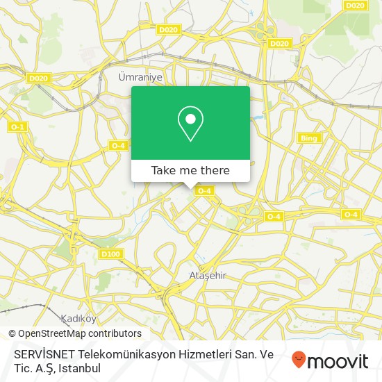 SERVİSNET Telekomünikasyon Hizmetleri San. Ve Tic. A.Ş map