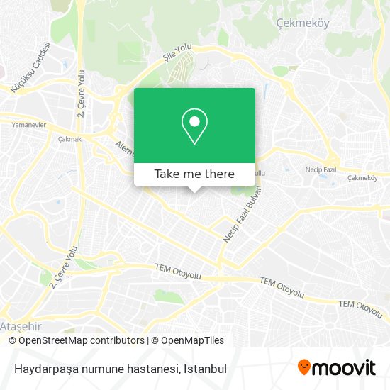 Haydarpaşa numune hastanesi map