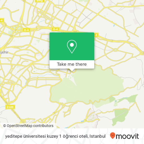 yeditepe üniversitesi kuzey 1 öğrenci oteli map