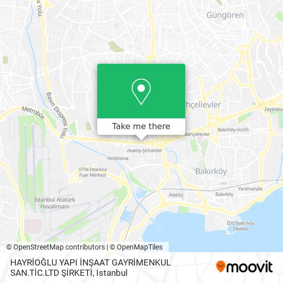 HAYRİOĞLU YAPI İNŞAAT GAYRİMENKUL SAN.TİC.LTD ŞİRKETİ map