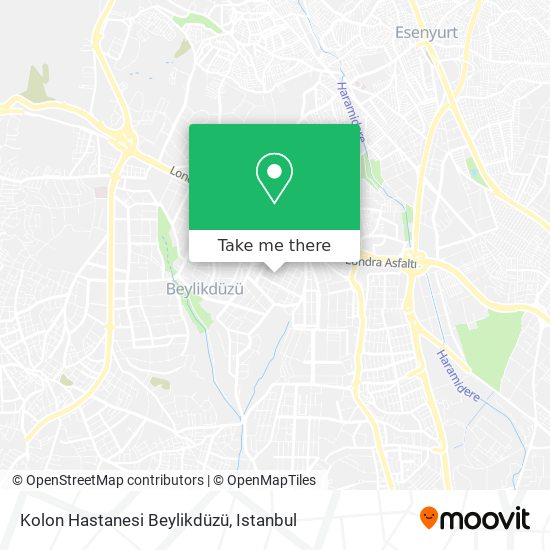 Kolon Hastanesi Beylikdüzü map