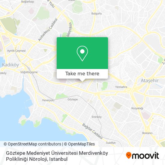 Göztepe Medeniyet Üniversitesi Merdivenköy Polikliniği Nöroloji map