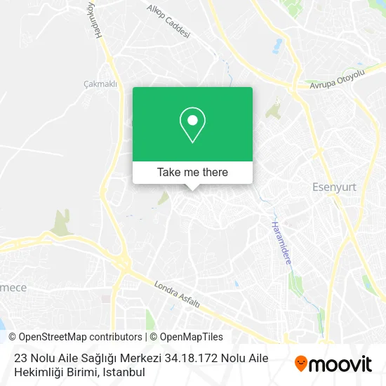 23 Nolu Aile Sağlığı Merkezi 34.18.172 Nolu Aile Hekimliği Birimi map