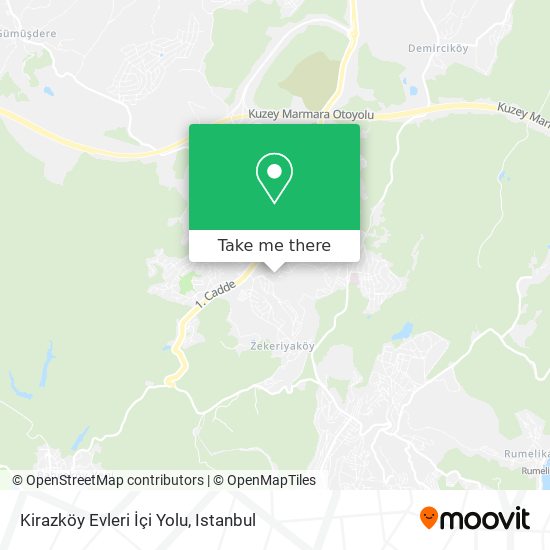 Kirazköy Evleri İçi Yolu map
