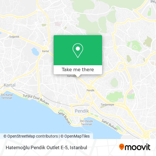 Hatemoğlu Pendik Outlet E-5 map