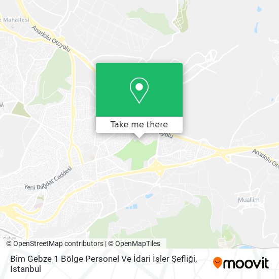 Bim Gebze 1 Bölge Personel Ve İdari İşler Şefliği map