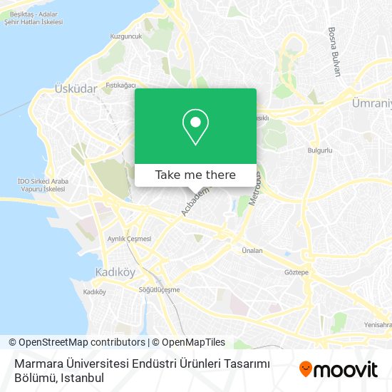 Marmara Üniversitesi Endüstri Ürünleri Tasarımı Bölümü map